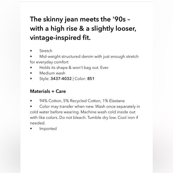 American Eagle 90’s Skinny Jean - Picture 4 of 6